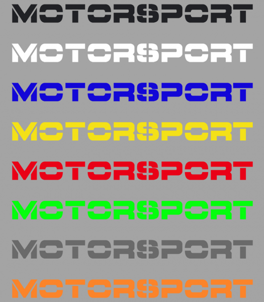 Motorsport Schriftzug